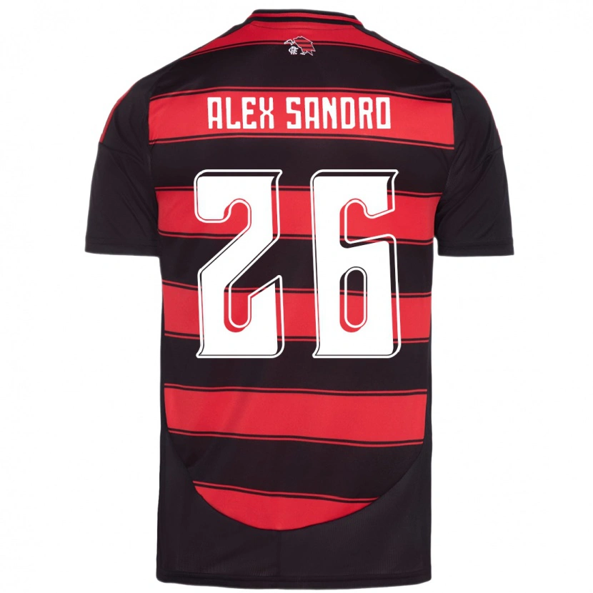 Danxen Bambino Maglia Alex Sandro #26 Rosso Nero Kit Gara Home 2025/26 Maglietta