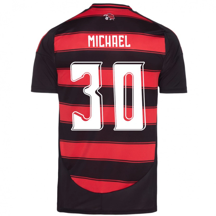 Danxen Bambino Maglia Michael #30 Rosso Nero Kit Gara Home 2025/26 Maglietta
