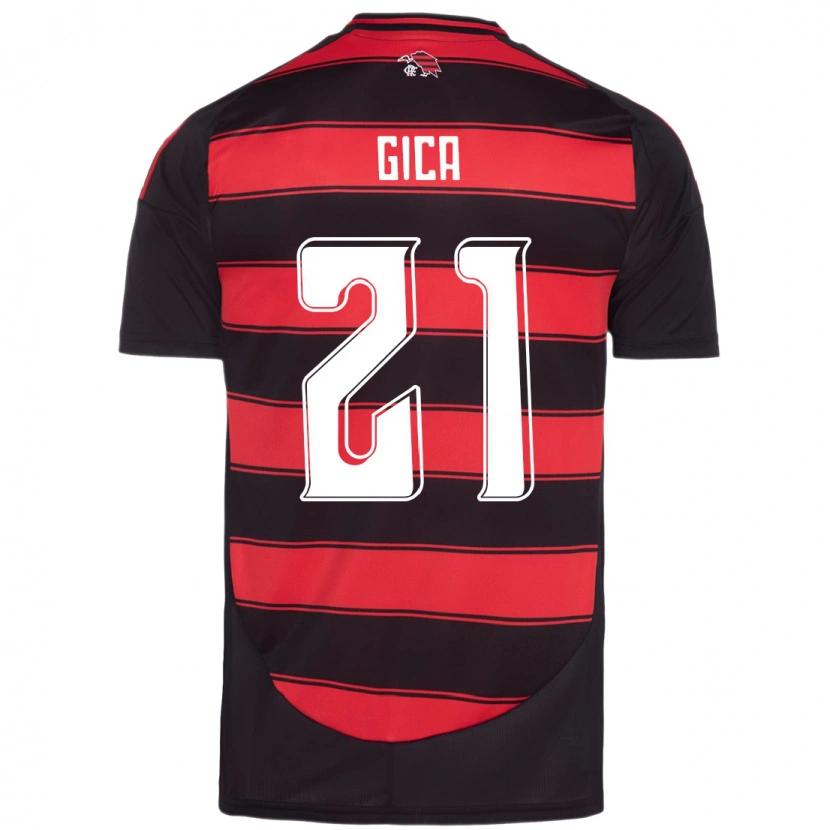 Danxen Bambino Maglia Gica #21 Rosso Nero Kit Gara Home 2025/26 Maglietta