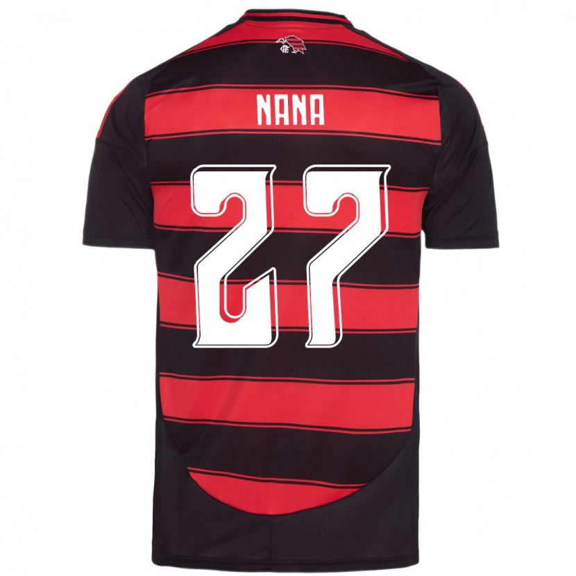 Danxen Bambino Maglia Naná #27 Rosso Nero Kit Gara Home 2025/26 Maglietta