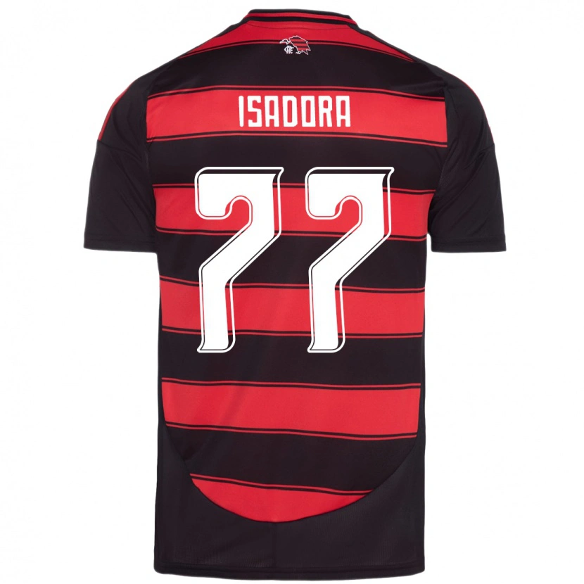 Danxen Bambino Maglia Isadora #77 Rosso Nero Kit Gara Home 2025/26 Maglietta