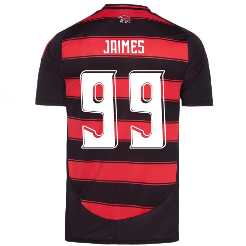 Danxen Bambino Maglia Sole Jaimes #99 Rosso Nero Kit Gara Home 2025/26 Maglietta