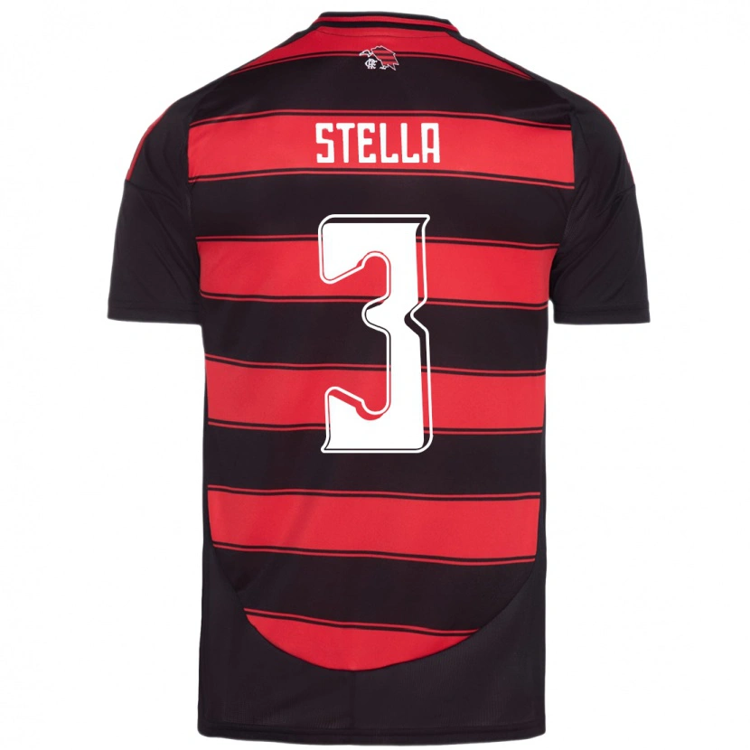 Danxen Bambino Maglia Stella #3 Rosso Nero Kit Gara Home 2025/26 Maglietta
