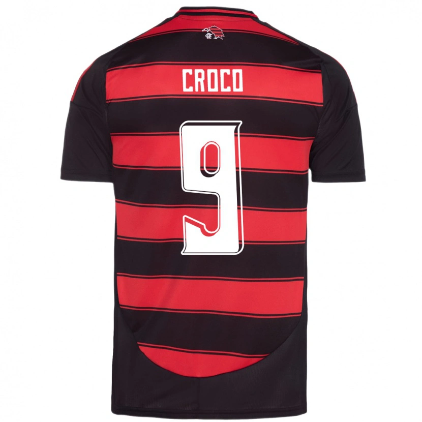 Danxen Bambino Maglia Gabi Croco #9 Rosso Nero Kit Gara Home 2025/26 Maglietta