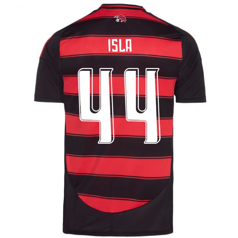 Danxen Bambino Maglia Mauricio Isla #44 Rosso Nero Kit Gara Home 2025/26 Maglietta