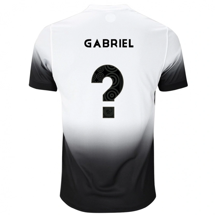 Danxen Bambino Maglia Gabriel #0 Bianco Nero Kit Gara Home 2025/26 Maglietta