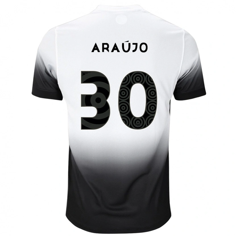 Danxen Bambino Maglia Matheus Araujo #30 Bianco Nero Kit Gara Home 2025/26 Maglietta