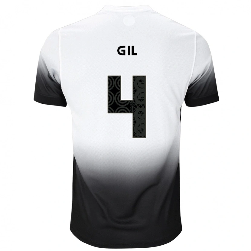 Danxen Bambino Maglia Gil #4 Bianco Nero Kit Gara Home 2025/26 Maglietta