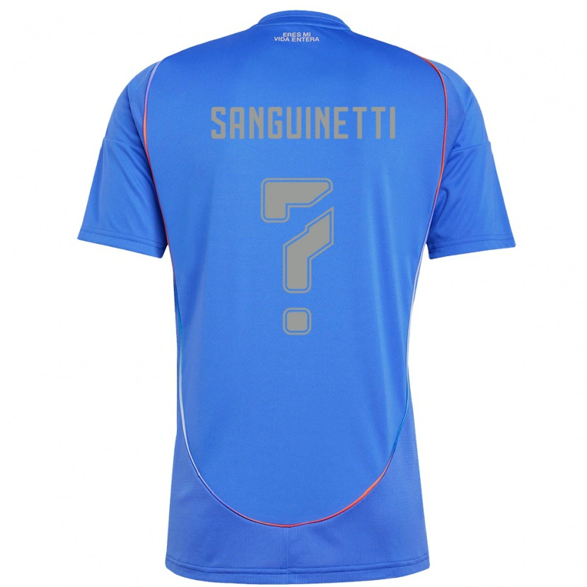 Danxen Bambino Maglia Fernando Sanguinetti #0 Azzurro Cielo Kit Gara Home 2025/26 Maglietta