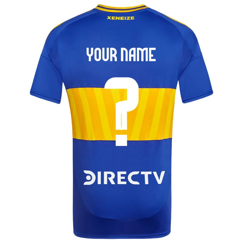 Danxen Bambino Maglia Il Tuo Nome #0 Blu Royal Giallo Kit Gara Home 2025/26 Maglietta