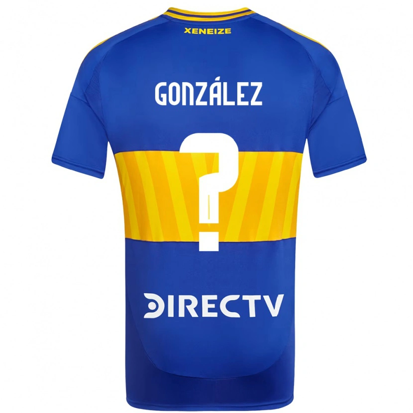 Danxen Bambino Maglia Ezequiel González #0 Blu Royal Giallo Kit Gara Home 2025/26 Maglietta
