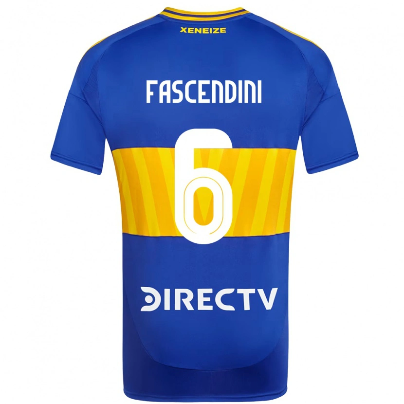 Danxen Bambino Maglia Valentin Fascendini #6 Blu Royal Giallo Kit Gara Home 2025/26 Maglietta