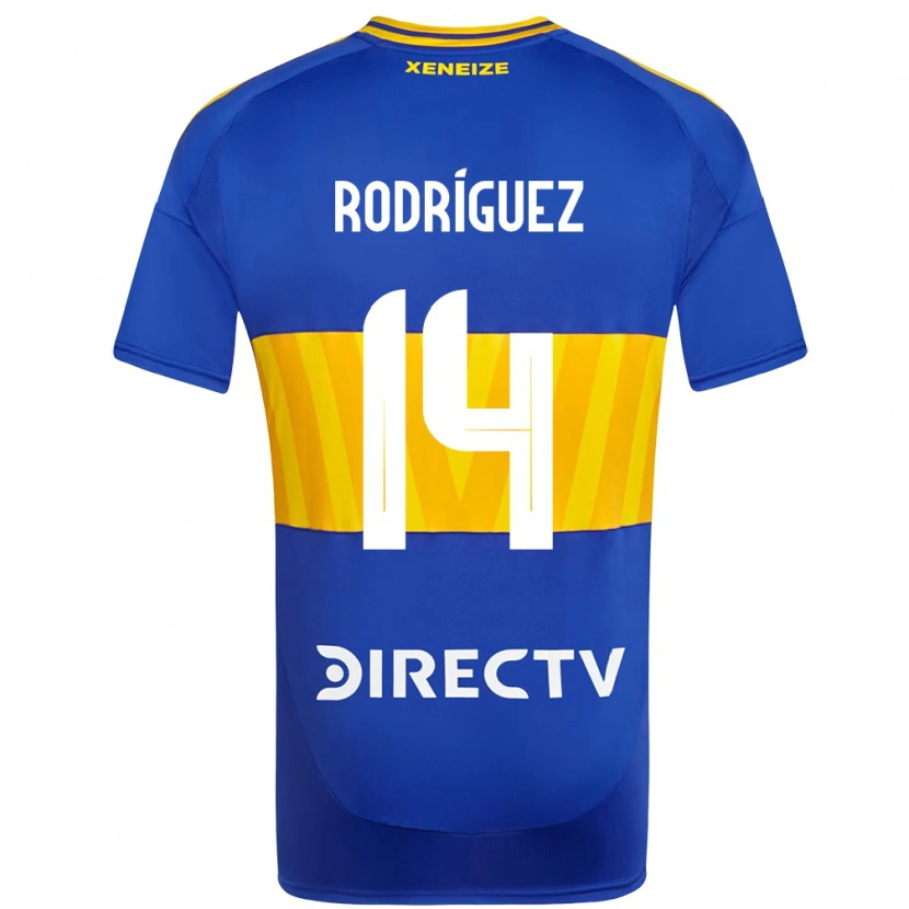 Danxen Bambino Maglia Isaías Rodríguez #14 Blu Royal Giallo Kit Gara Home 2025/26 Maglietta