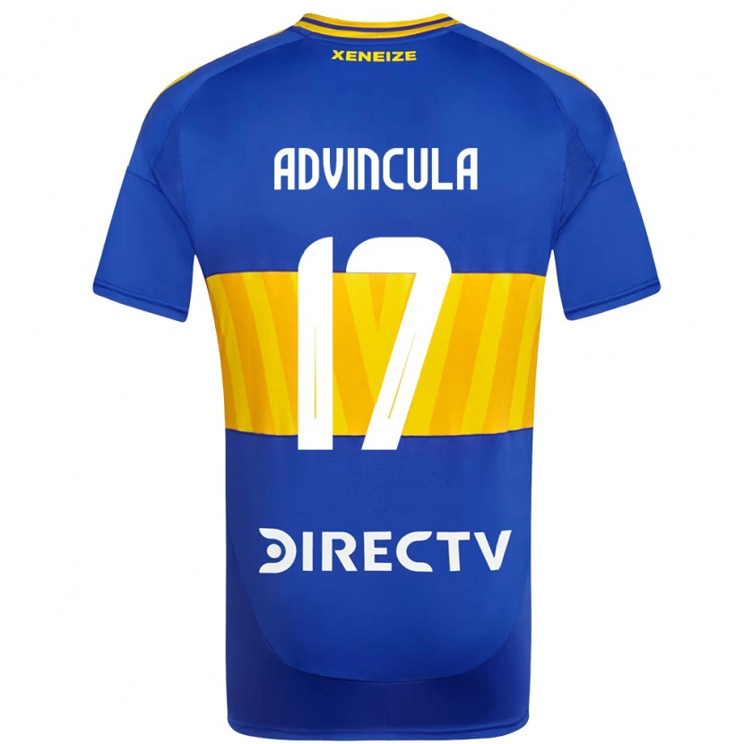 Danxen Bambino Maglia Luis Advíncula #17 Blu Royal Giallo Kit Gara Home 2025/26 Maglietta