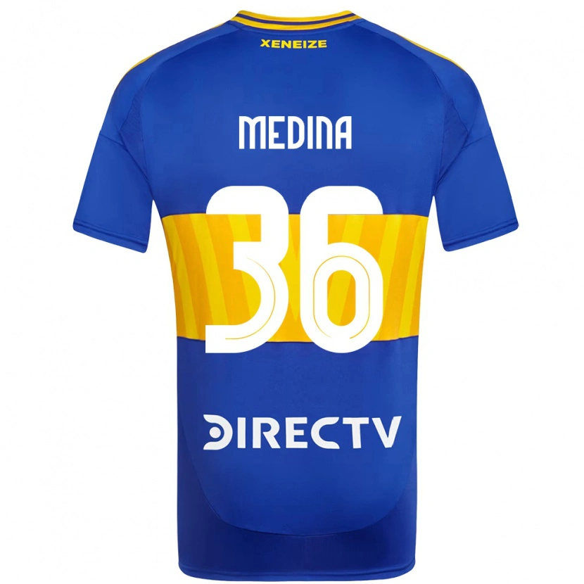 Danxen Bambino Maglia Cristian Medina #36 Blu Royal Giallo Kit Gara Home 2025/26 Maglietta