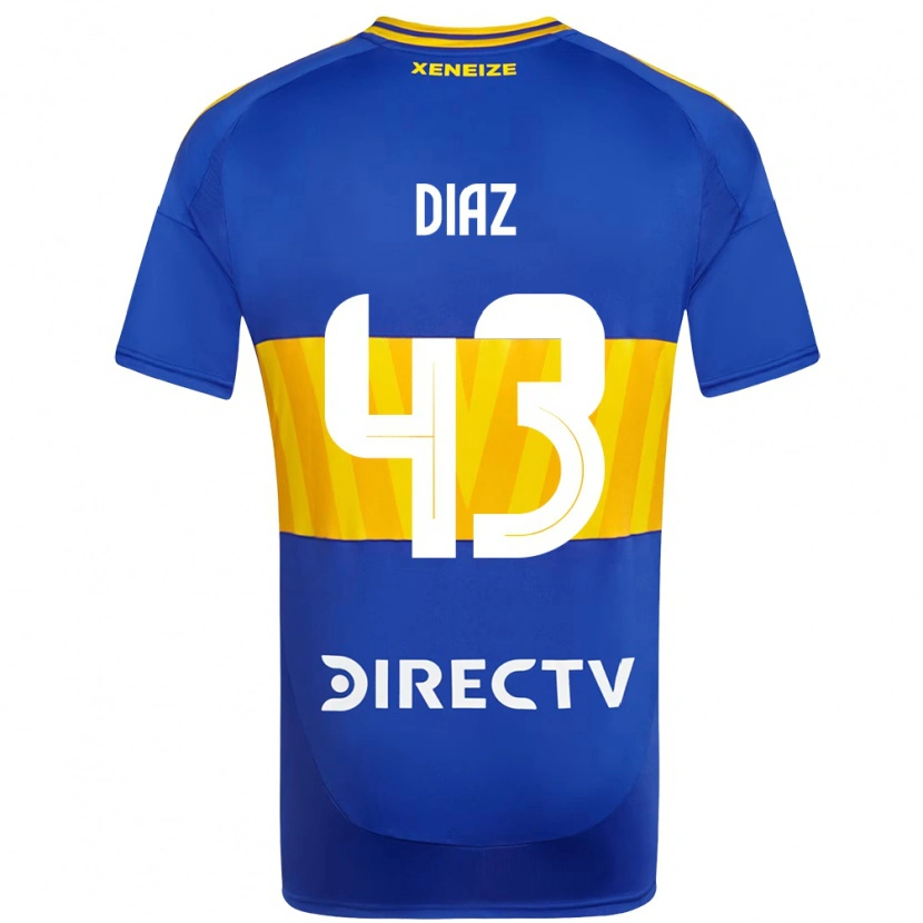Danxen Bambino Maglia Tomas Diaz #43 Blu Royal Giallo Kit Gara Home 2025/26 Maglietta