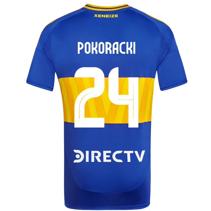 Danxen Bambino Maglia Belén Pokoracki #24 Blu Royal Giallo Kit Gara Home 2025/26 Maglietta