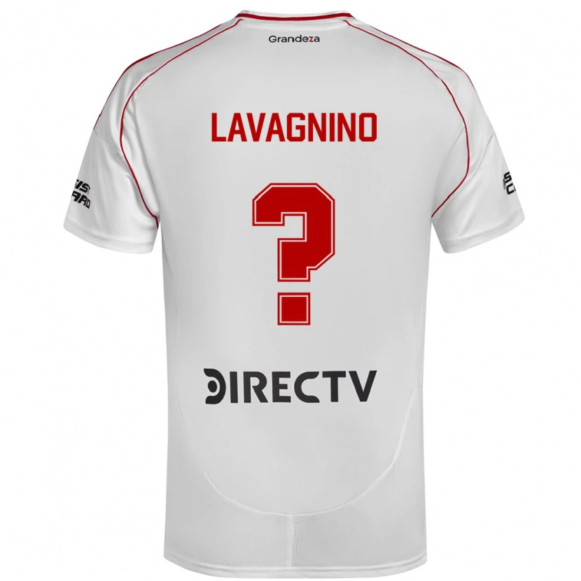 Danxen Bambino Maglia Lucas Lavagnino #0 Bianco Rosso Kit Gara Home 2025/26 Maglietta