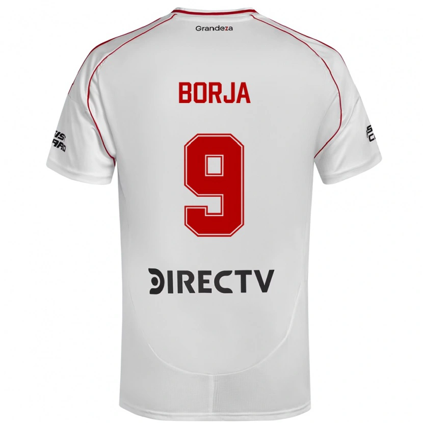 Danxen Bambino Maglia Miguel Borja #9 Bianco Rosso Kit Gara Home 2025/26 Maglietta