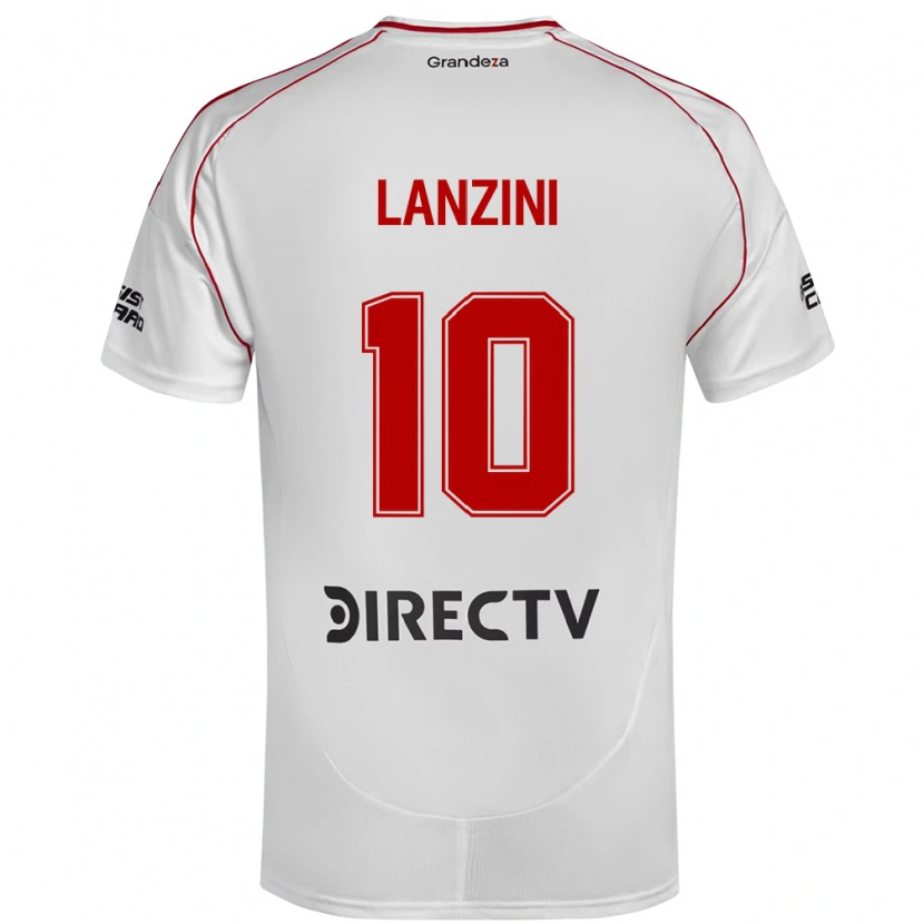 Danxen Bambino Maglia Manuel Lanzini #10 Bianco Rosso Kit Gara Home 2025/26 Maglietta