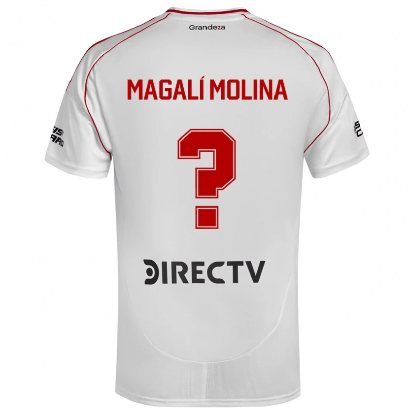Danxen Bambino Maglia Celena Magalí Molina #0 Bianco Rosso Kit Gara Home 2025/26 Maglietta