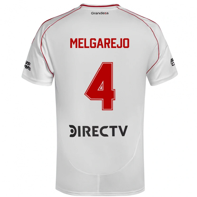 Danxen Bambino Maglia Stephanie Melgarejo #4 Bianco Rosso Kit Gara Home 2025/26 Maglietta
