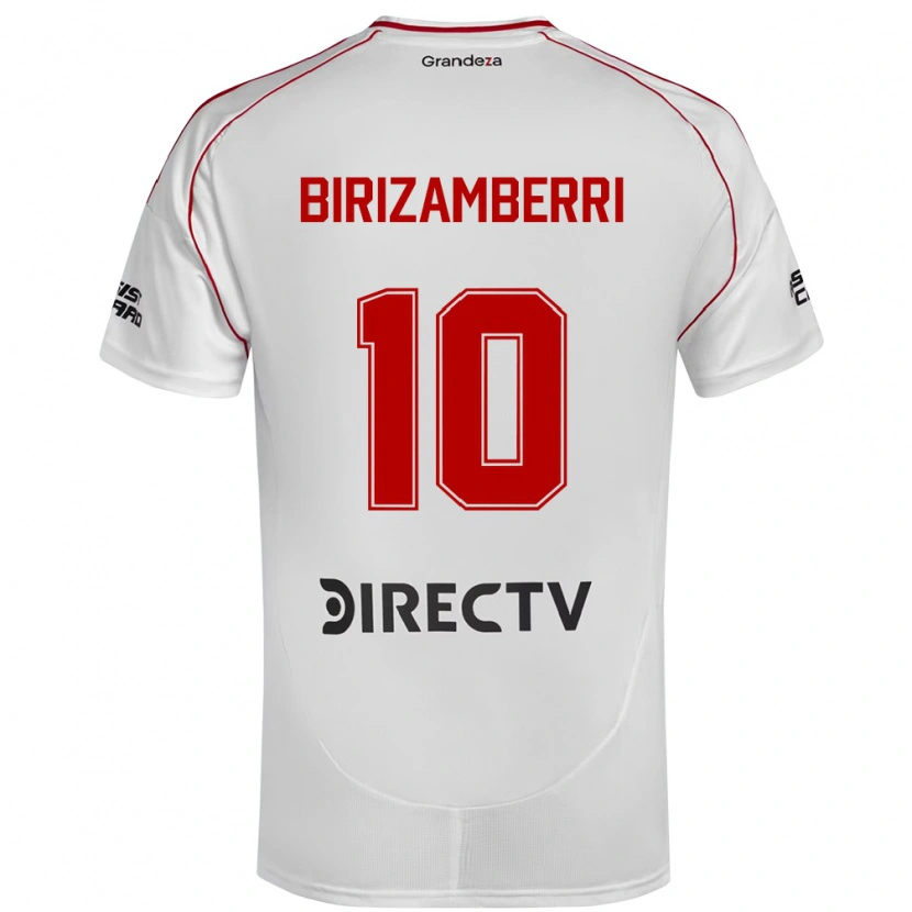 Danxen Bambino Maglia María Carolina Birizamberri Rivero #10 Bianco Rosso Kit Gara Home 2025/26 Maglietta