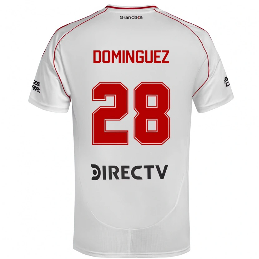 Danxen Bambino Maglia Evelyn Sofía Domínguez #28 Bianco Rosso Kit Gara Home 2025/26 Maglietta