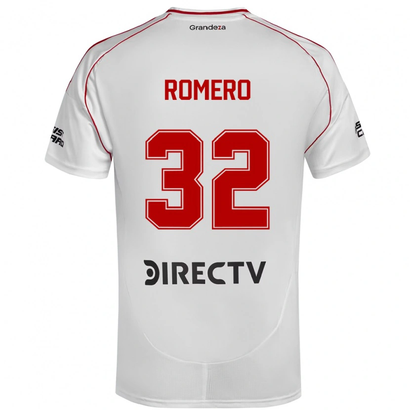 Danxen Bambino Maglia Julieta Romero #32 Bianco Rosso Kit Gara Home 2025/26 Maglietta