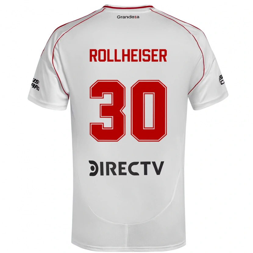 Danxen Bambino Maglia Benjamin Rollheiser #30 Bianco Rosso Kit Gara Home 2025/26 Maglietta