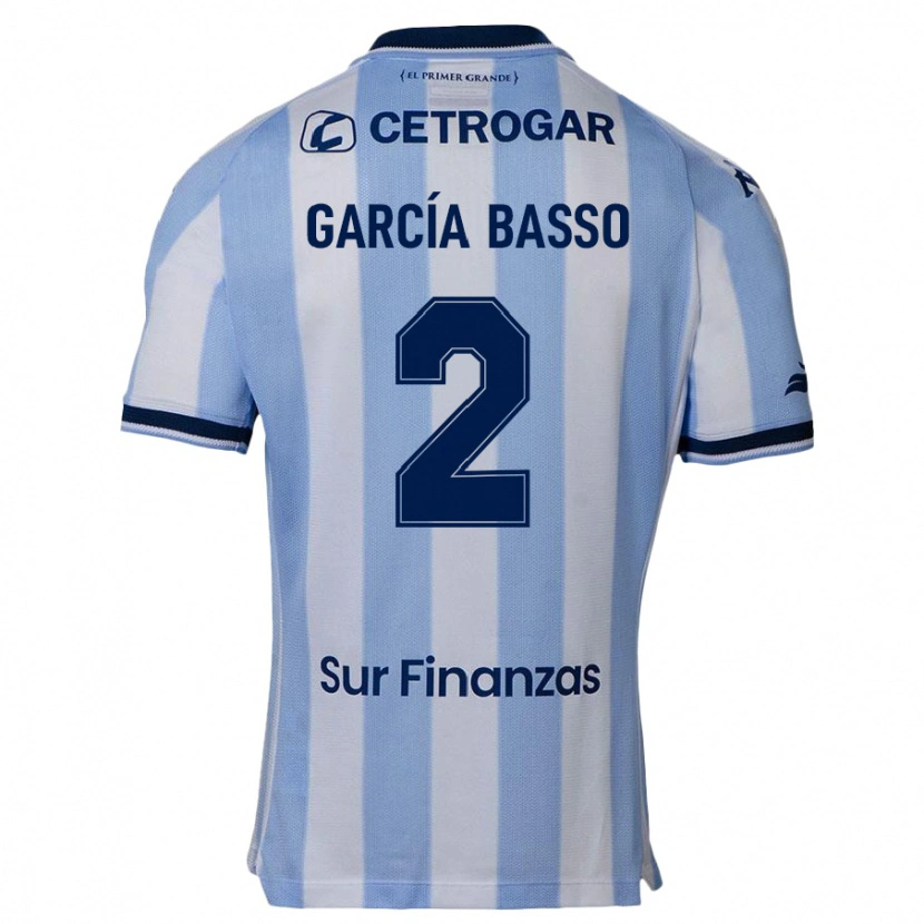 Danxen Bambino Maglia Agustín García Basso #2 Azzurro Cielo Kit Gara Home 2025/26 Maglietta