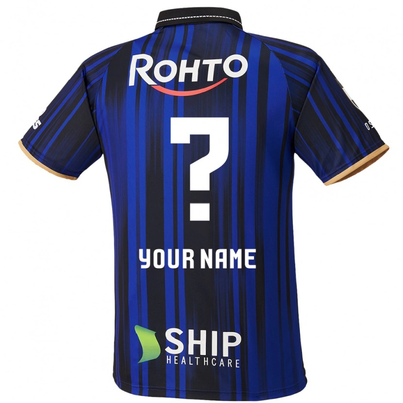Danxen Bambino Maglia Il Tuo Nome #0 Blu Bianco Nero Kit Gara Home 2025/26 Maglietta