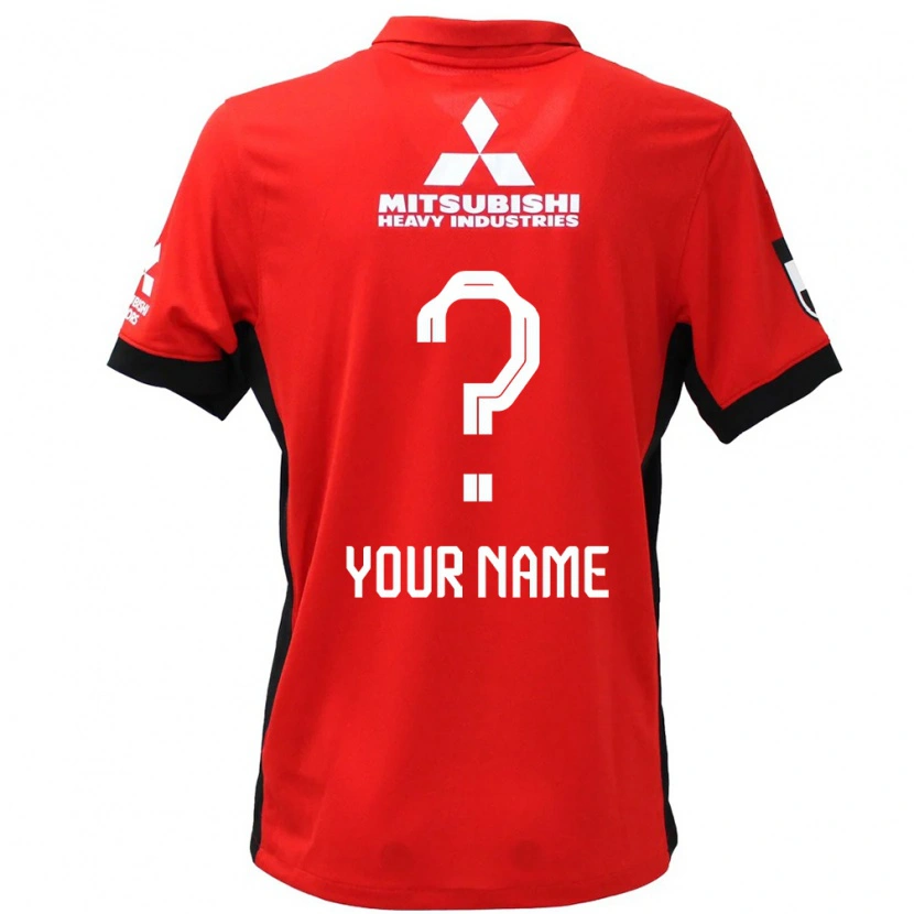 Danxen Bambino Maglia Il Tuo Nome #0 Rosso Bianco Kit Gara Home 2025/26 Maglietta