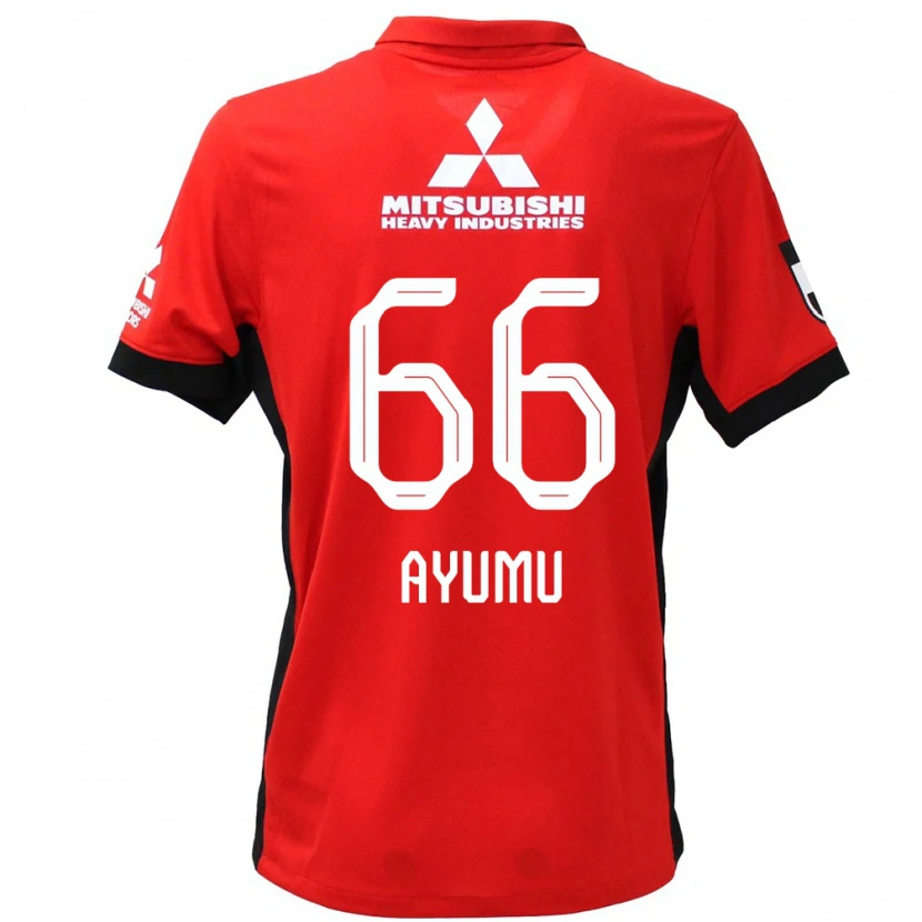 Danxen Bambino Maglia Ayumu Ohata #66 Rosso Bianco Kit Gara Home 2025/26 Maglietta