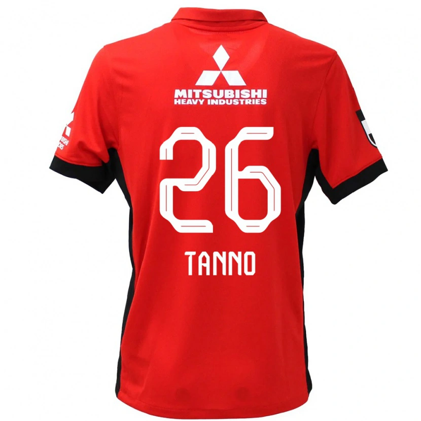 Danxen Bambino Maglia Ririka Tanno #26 Rosso Bianco Kit Gara Home 2025/26 Maglietta