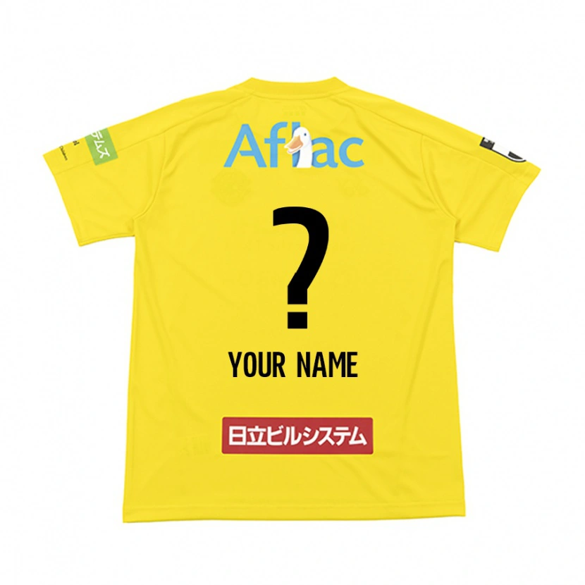 Danxen Bambino Maglia Il Tuo Nome #0 Nero Giallo Kit Gara Home 2025/26 Maglietta