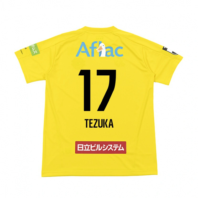 Danxen Bambino Maglia Kohei Tezuka #17 Nero Giallo Kit Gara Home 2025/26 Maglietta