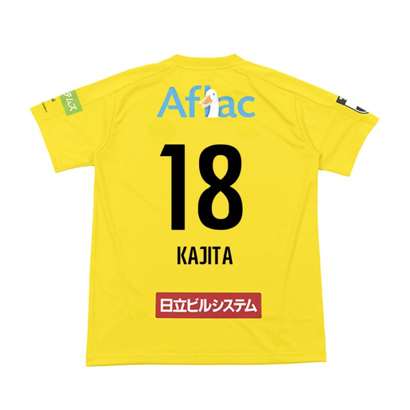 Danxen Bambino Maglia Kento Kajita #18 Nero Giallo Kit Gara Home 2025/26 Maglietta