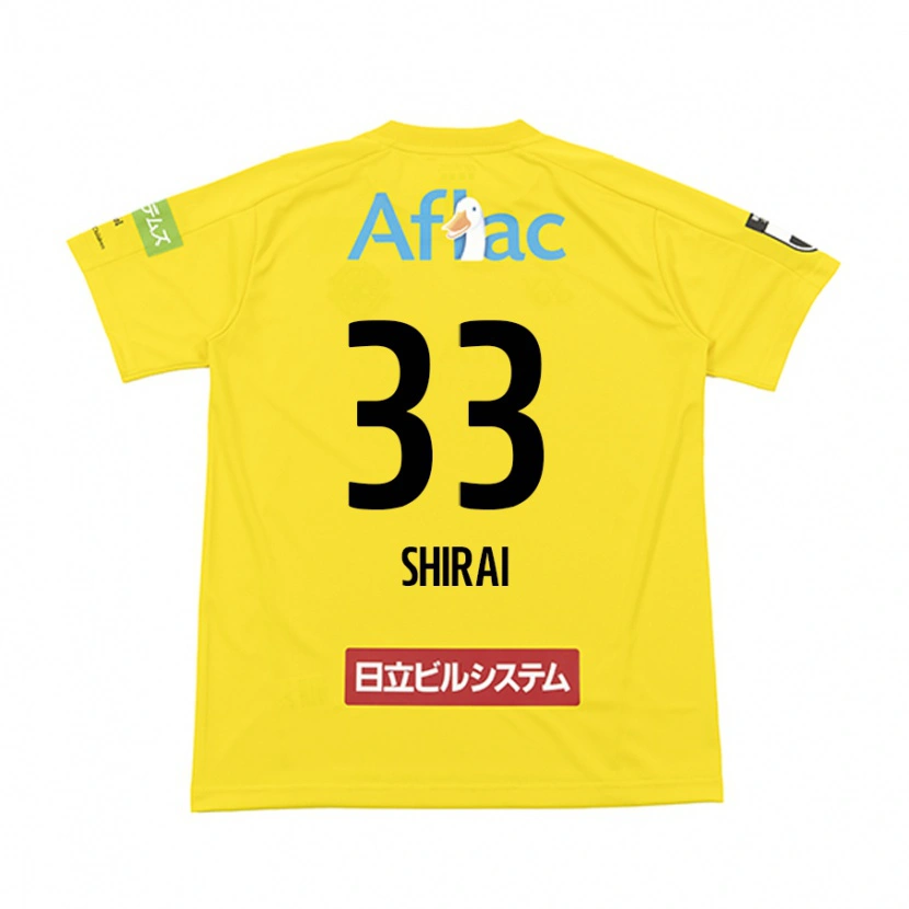 Danxen Bambino Maglia Eiji Shirai #33 Nero Giallo Kit Gara Home 2025/26 Maglietta