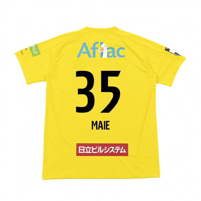 Danxen Bambino Maglia Hidetaka Maie #35 Nero Giallo Kit Gara Home 2025/26 Maglietta
