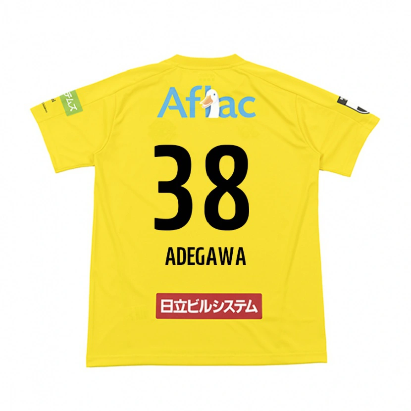 Danxen Bambino Maglia Koa Adegawa #38 Nero Giallo Kit Gara Home 2025/26 Maglietta