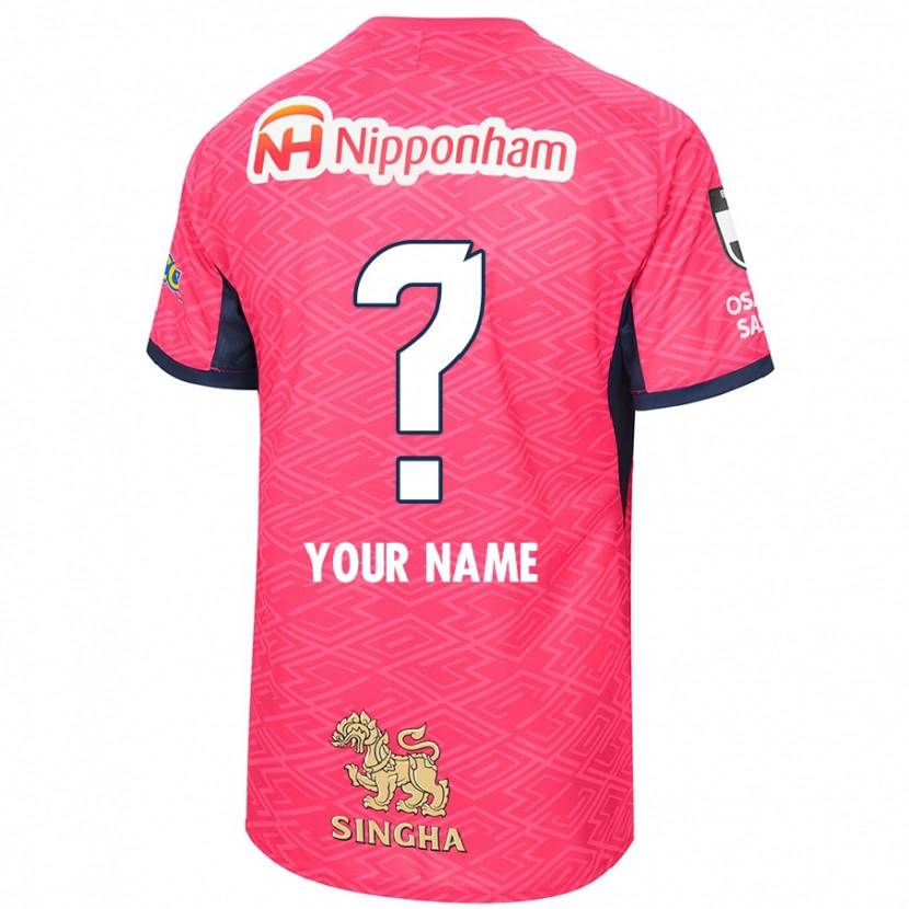 Danxen Bambino Maglia Il Tuo Nome #0 Rosa Sakura Bianco Kit Gara Home 2025/26 Maglietta
