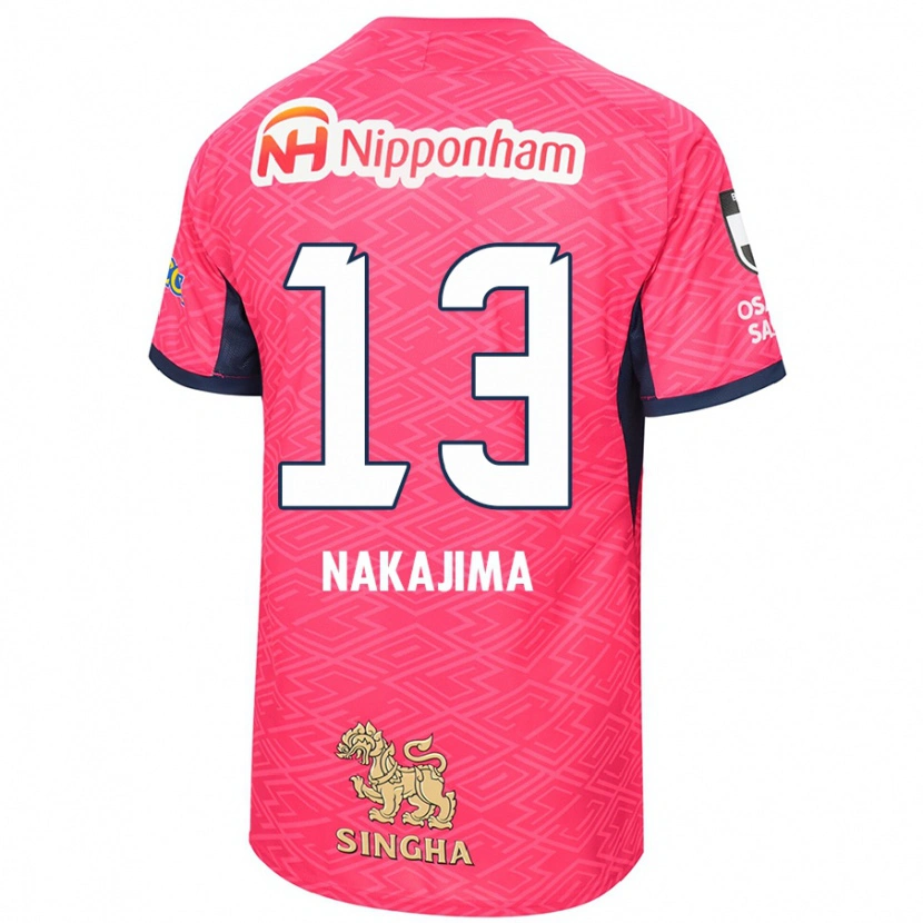 Danxen Bambino Maglia Motohiko Nakajima #13 Rosa Sakura Bianco Kit Gara Home 2025/26 Maglietta