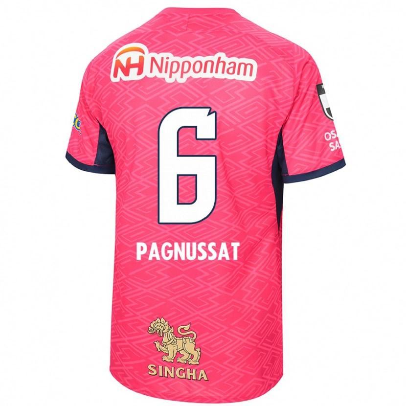 Danxen Bambino Maglia Tiago Pagnussat #6 Rosa Sakura Bianco Kit Gara Home 2025/26 Maglietta