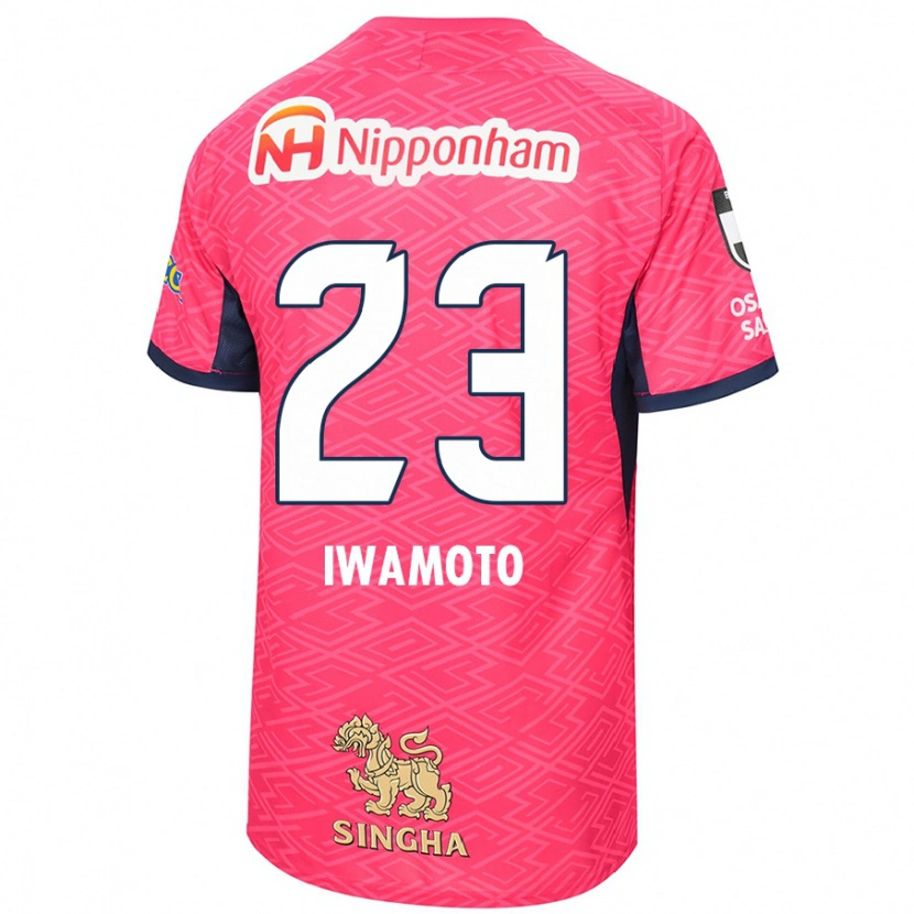 Danxen Bambino Maglia Marino Iwamoto #23 Rosa Sakura Bianco Kit Gara Home 2025/26 Maglietta