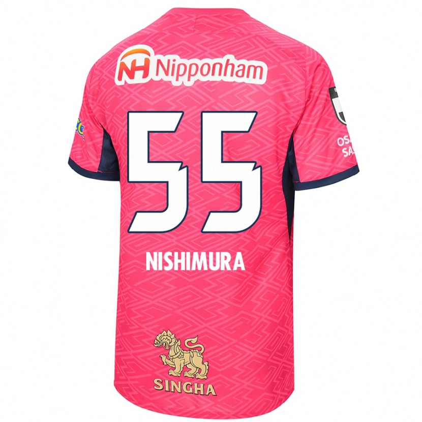 Danxen Bambino Maglia Subaru Nishimura #55 Rosa Sakura Bianco Kit Gara Home 2025/26 Maglietta