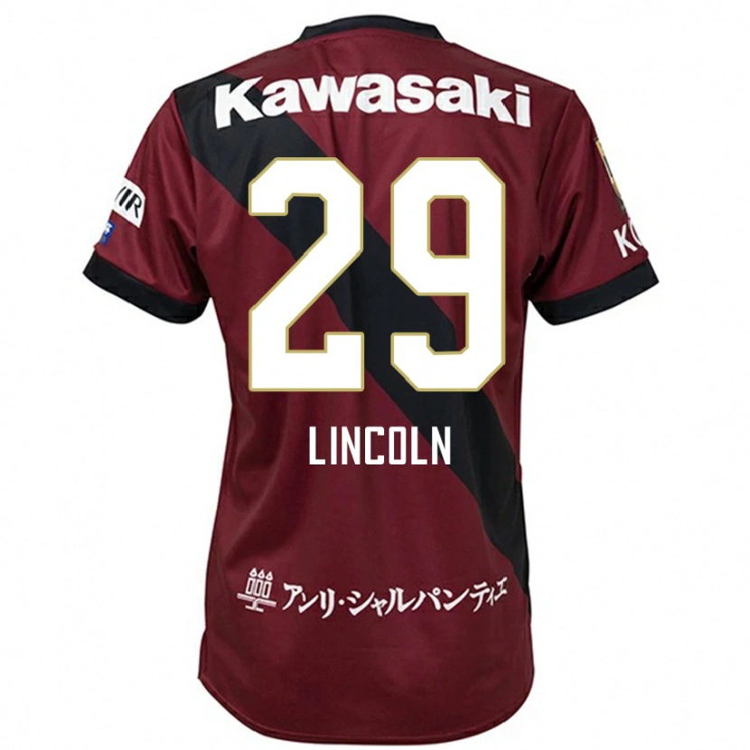 Danxen Bambino Maglia Lincoln #29 Borgogna Nero Kit Gara Home 2025/26 Maglietta