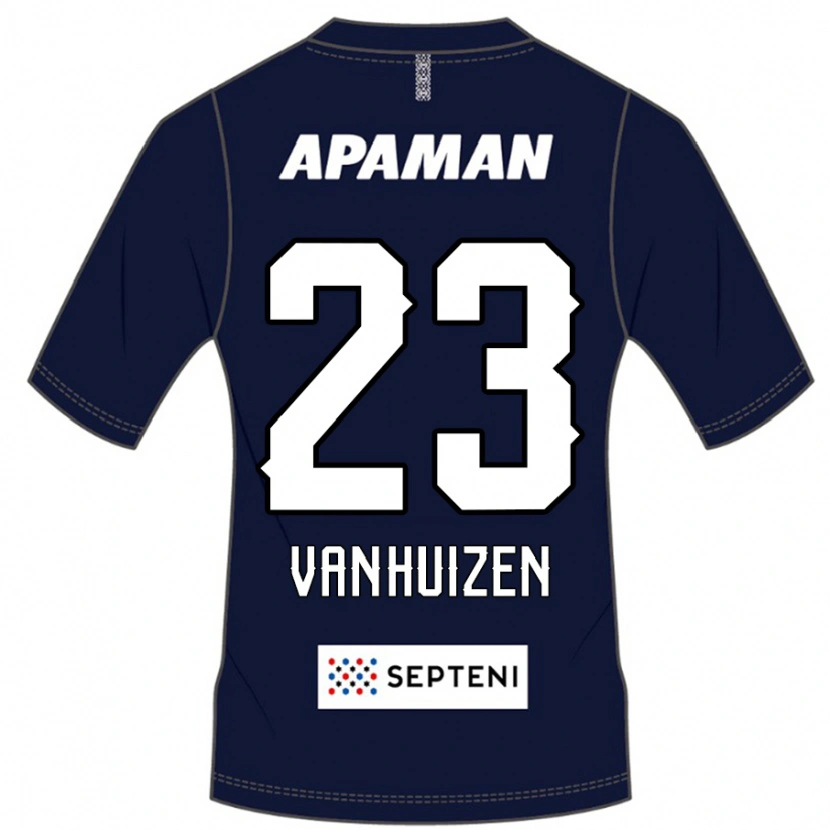 Danxen Bambino Maglia Haruki Christopher Van Huizen #23 Blu Royal Bianco Kit Gara Home 2025/26 Maglietta