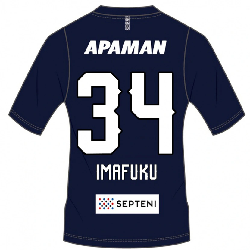 Danxen Bambino Maglia Kennosuke Imafuku #34 Blu Royal Bianco Kit Gara Home 2025/26 Maglietta