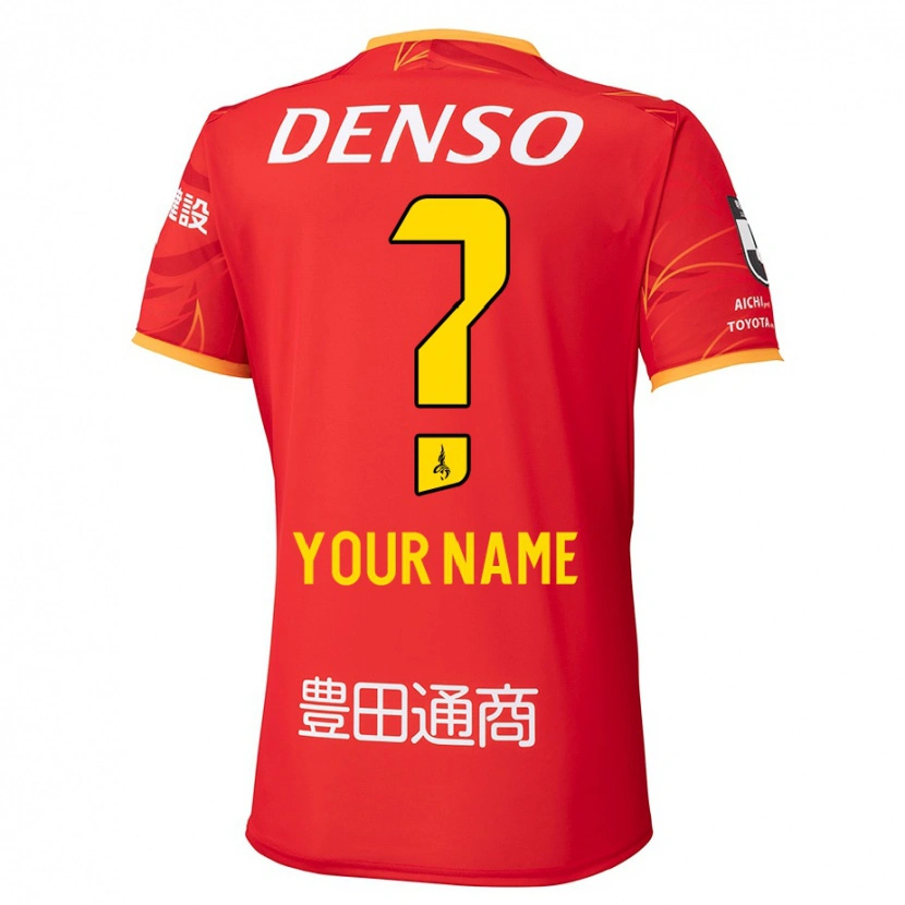 Danxen Bambino Maglia Il Tuo Nome #0 Rosso Giallo Kit Gara Home 2025/26 Maglietta